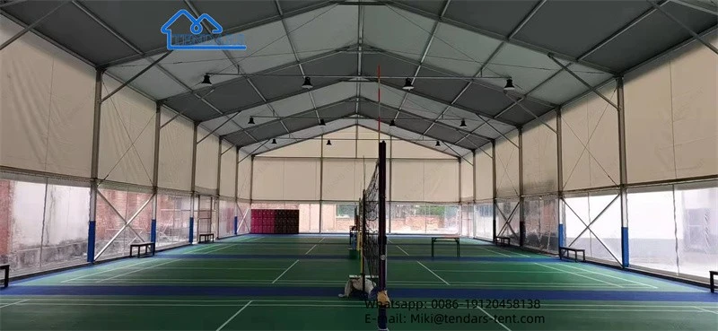 large outdoor badminton court  tent